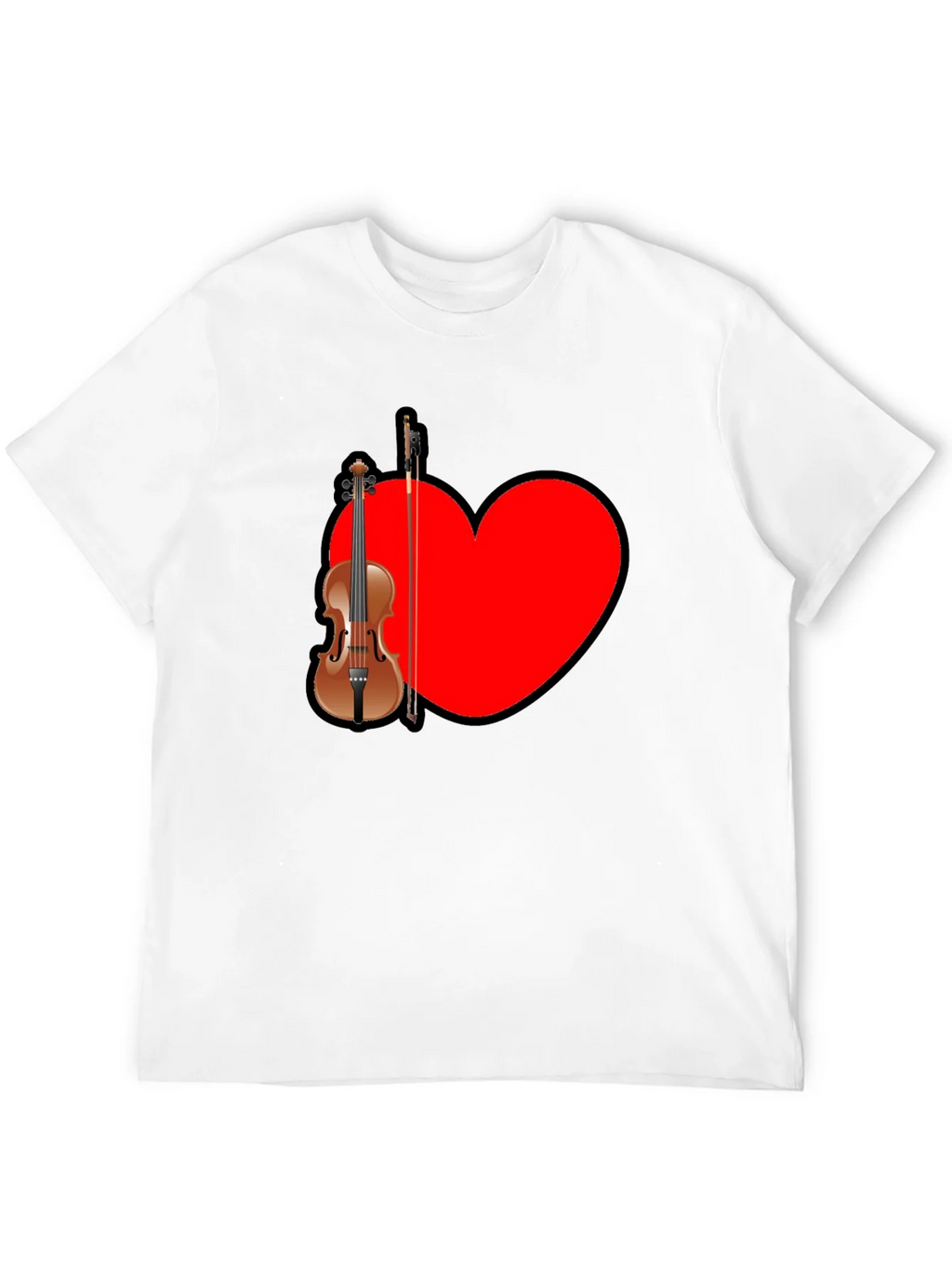 Musical Love: Violin Heart Graphic Tee product image 11