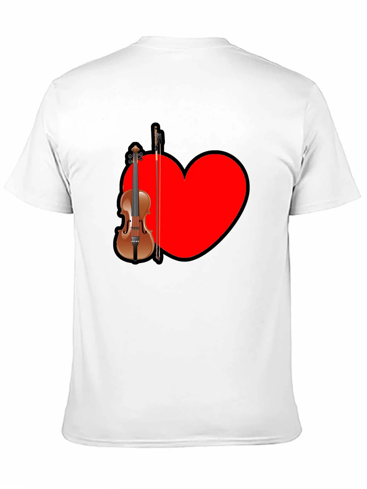 Musical Love: Violin Heart Graphic Tee product image 10