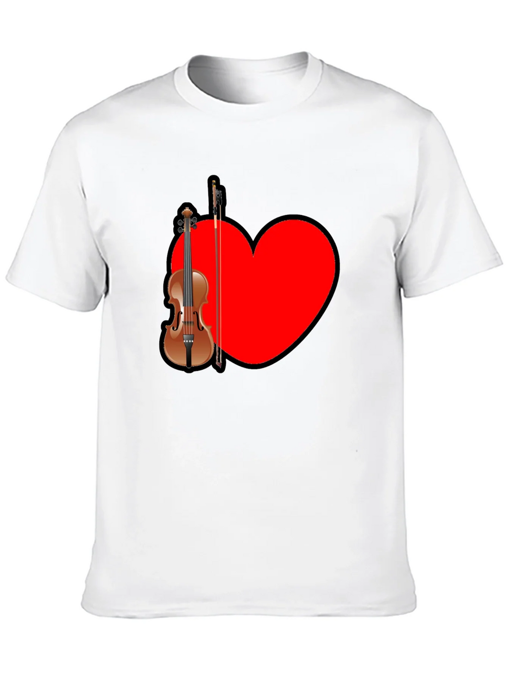 Musical Love: Violin Heart Graphic Tee product image 9