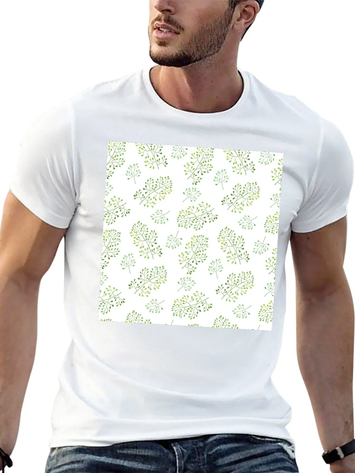 Nature Pattern Black T-Shirt product image 12