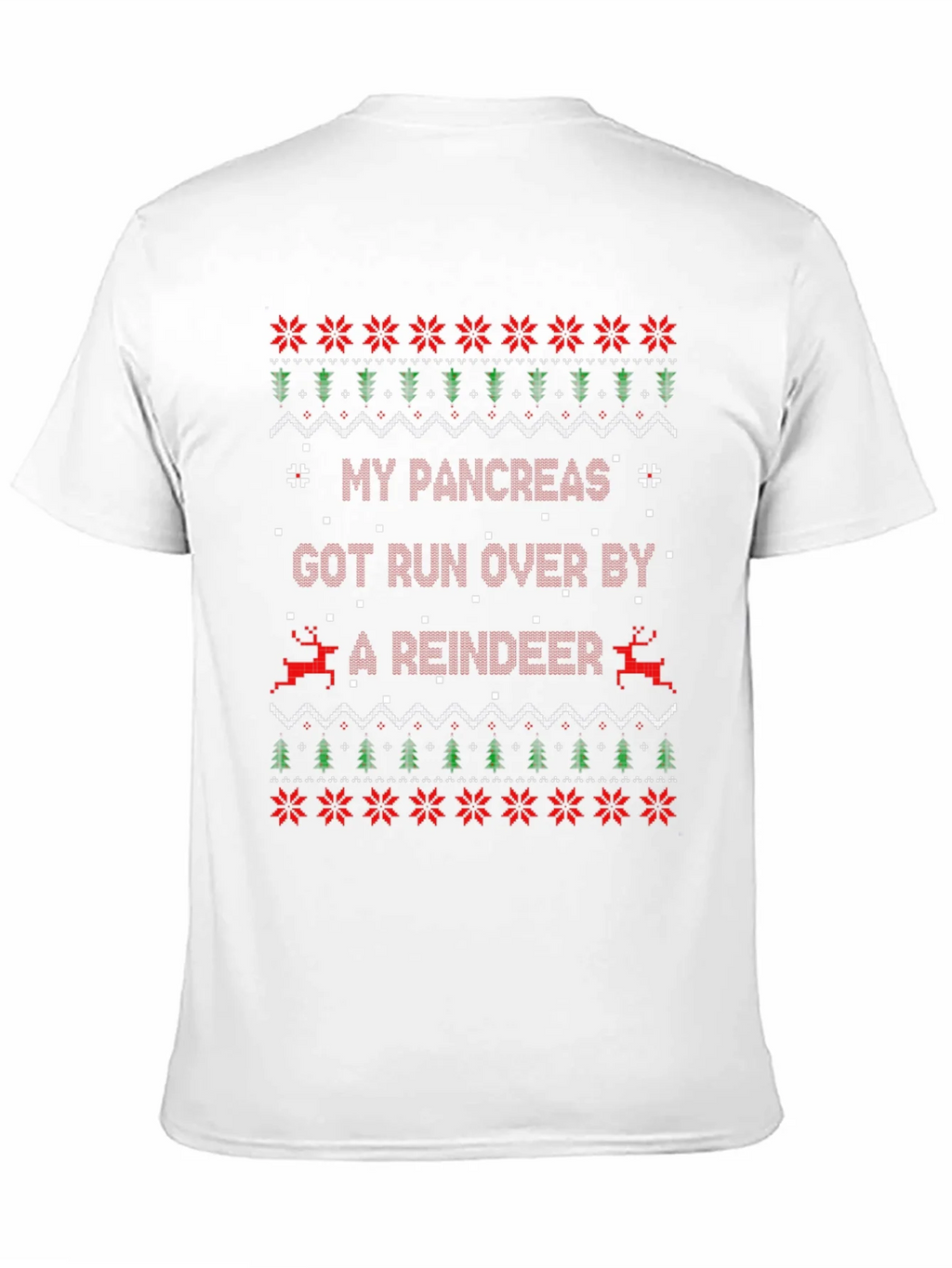 My Pancreas Reindeer Run Ugly Christmas T-Shirt product image 10