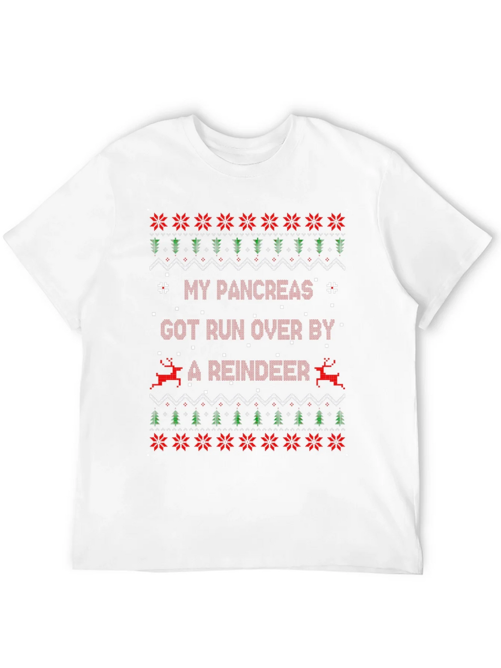 My Pancreas Reindeer Run Ugly Christmas T-Shirt product image 11