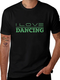 I Love Dancing Graphic Tee - Black Cotton Shirt product image 1