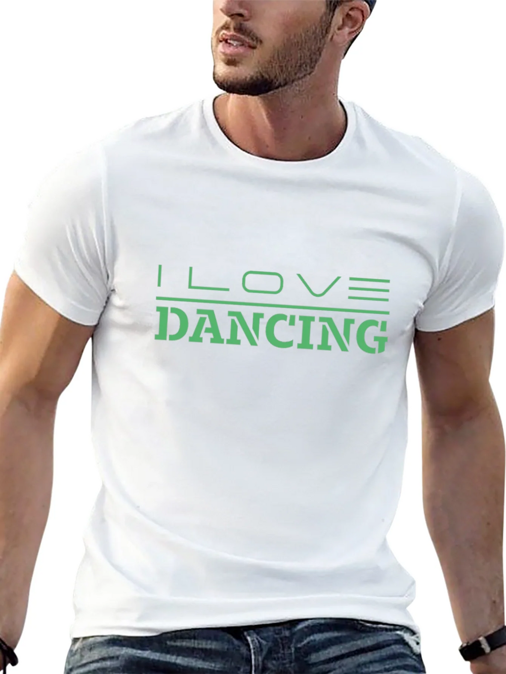 I Love Dancing Graphic Tee - Black Cotton Shirt product image 5