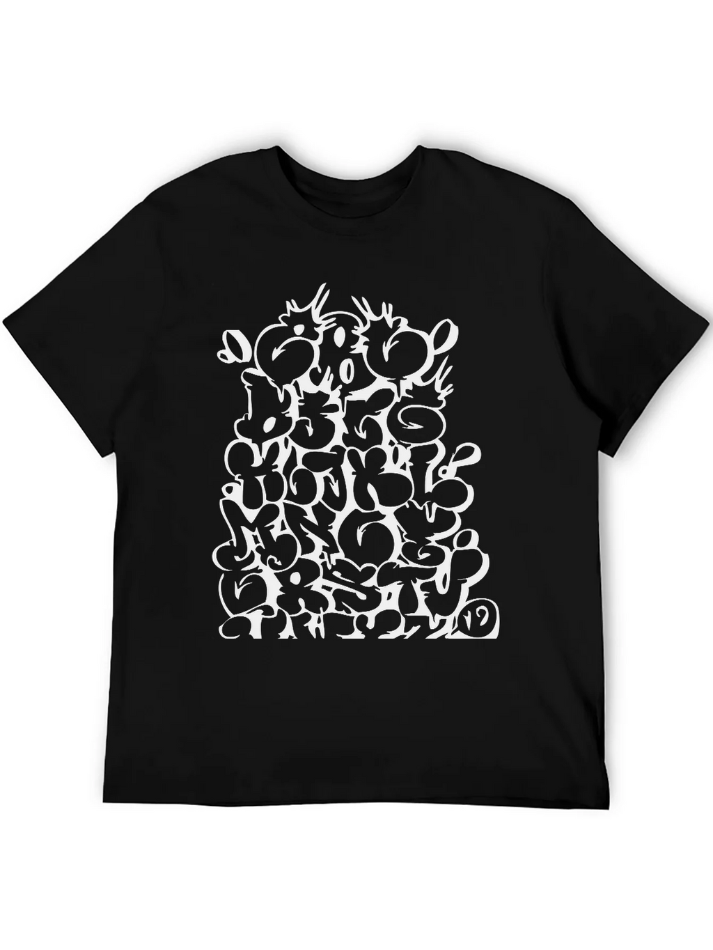 Abstract Graphic Print T-Shirt - Black product image 5