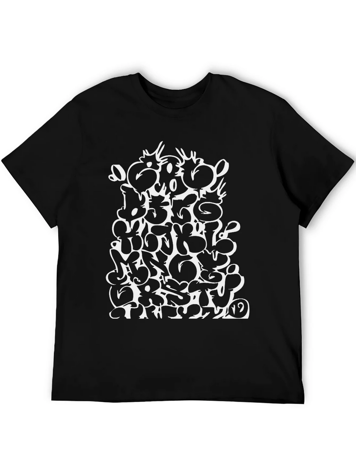 Abstract Graphic Print T-Shirt - Black product image 5