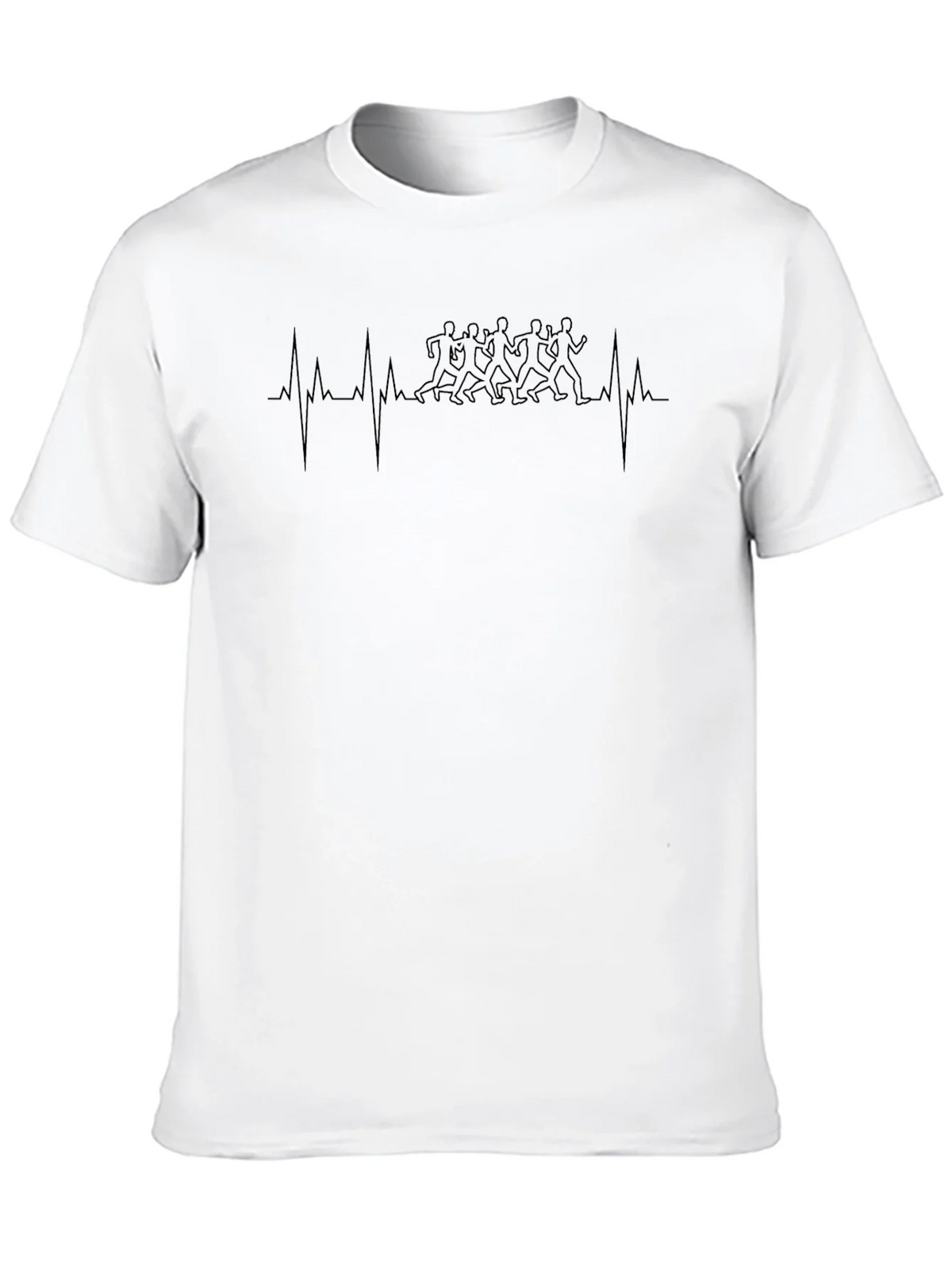 Runner Heartbeat T-Shirt - Black Graphic Tee product image 9