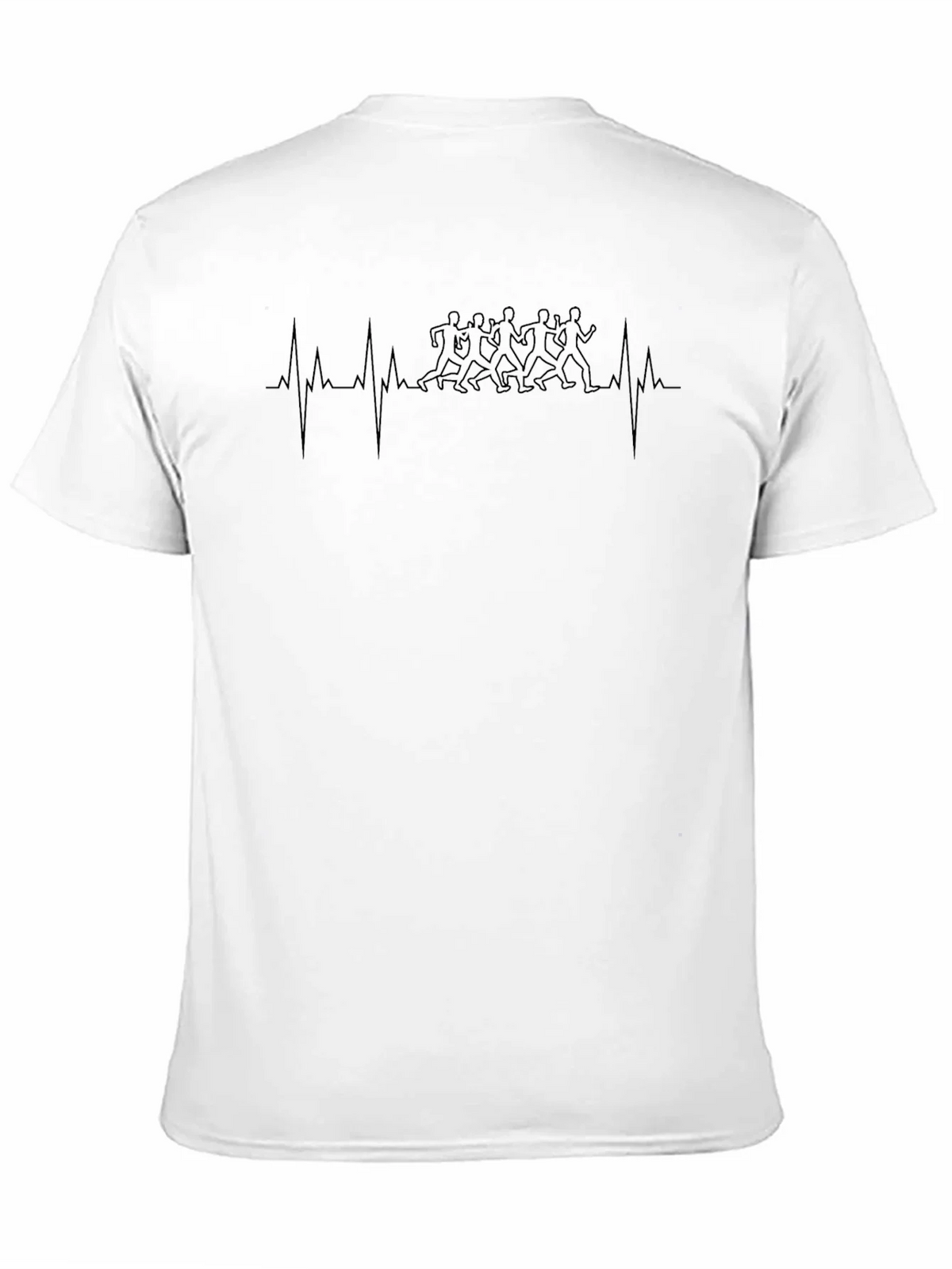 Runner Heartbeat T-Shirt - Black Graphic Tee product image 10