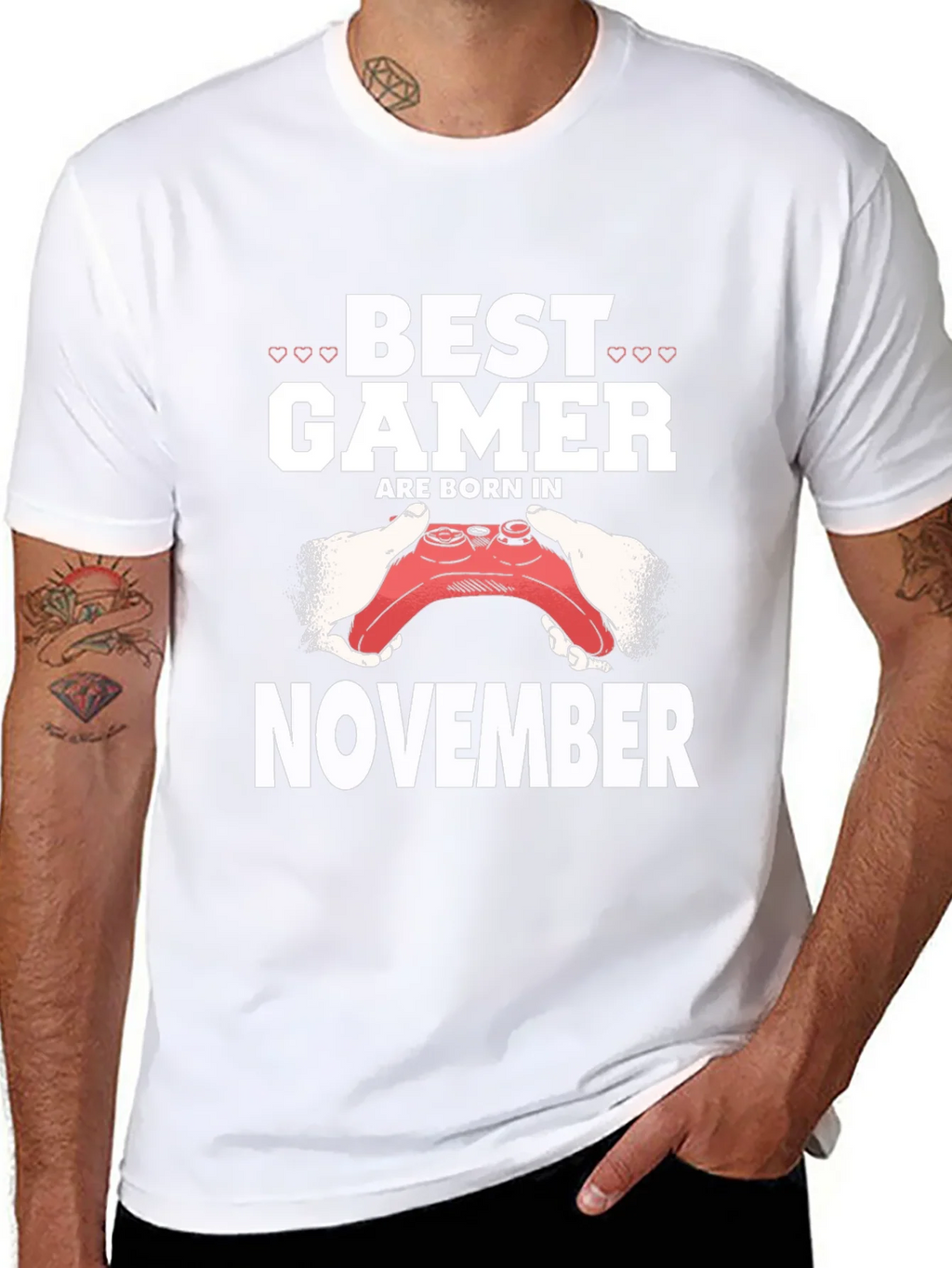 Best Gamer Born in November Black T-Shirt product image 7