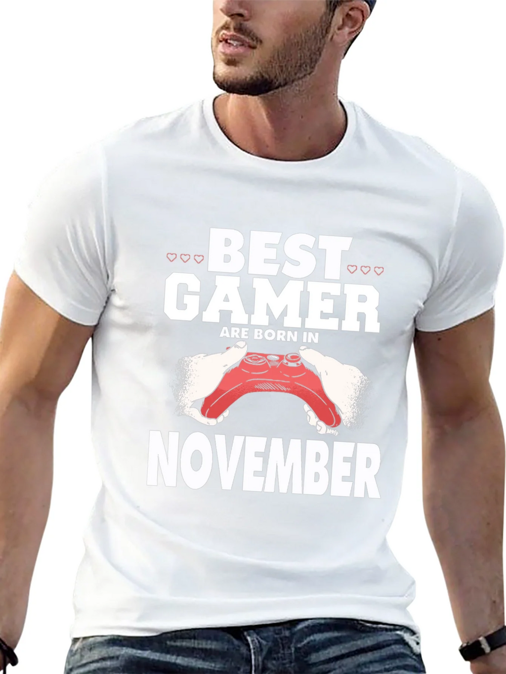 Best Gamer Born in November Black T-Shirt product image 12