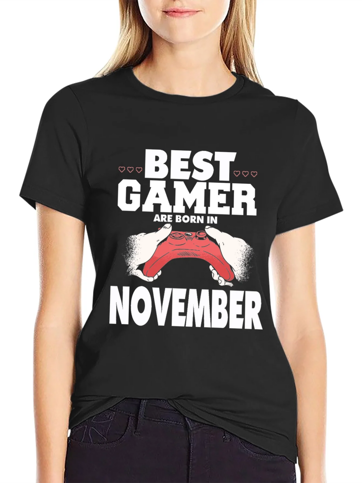 Best Gamer Born in November Black T-Shirt product image 2