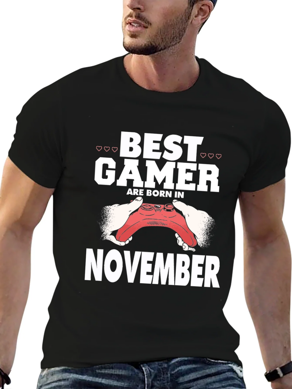 Best Gamer Born in November Black T-Shirt product image 6