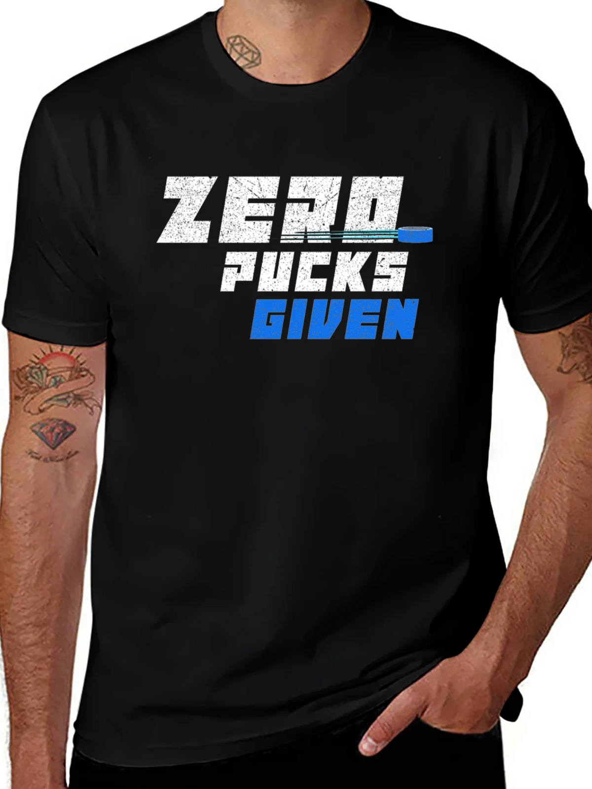 Zero Pucks Given T-Shirt - Hockey Fan Tee product image 1