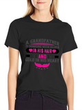 Grandfather Silver Hair Gold Heart Black T-Shirt product image 1