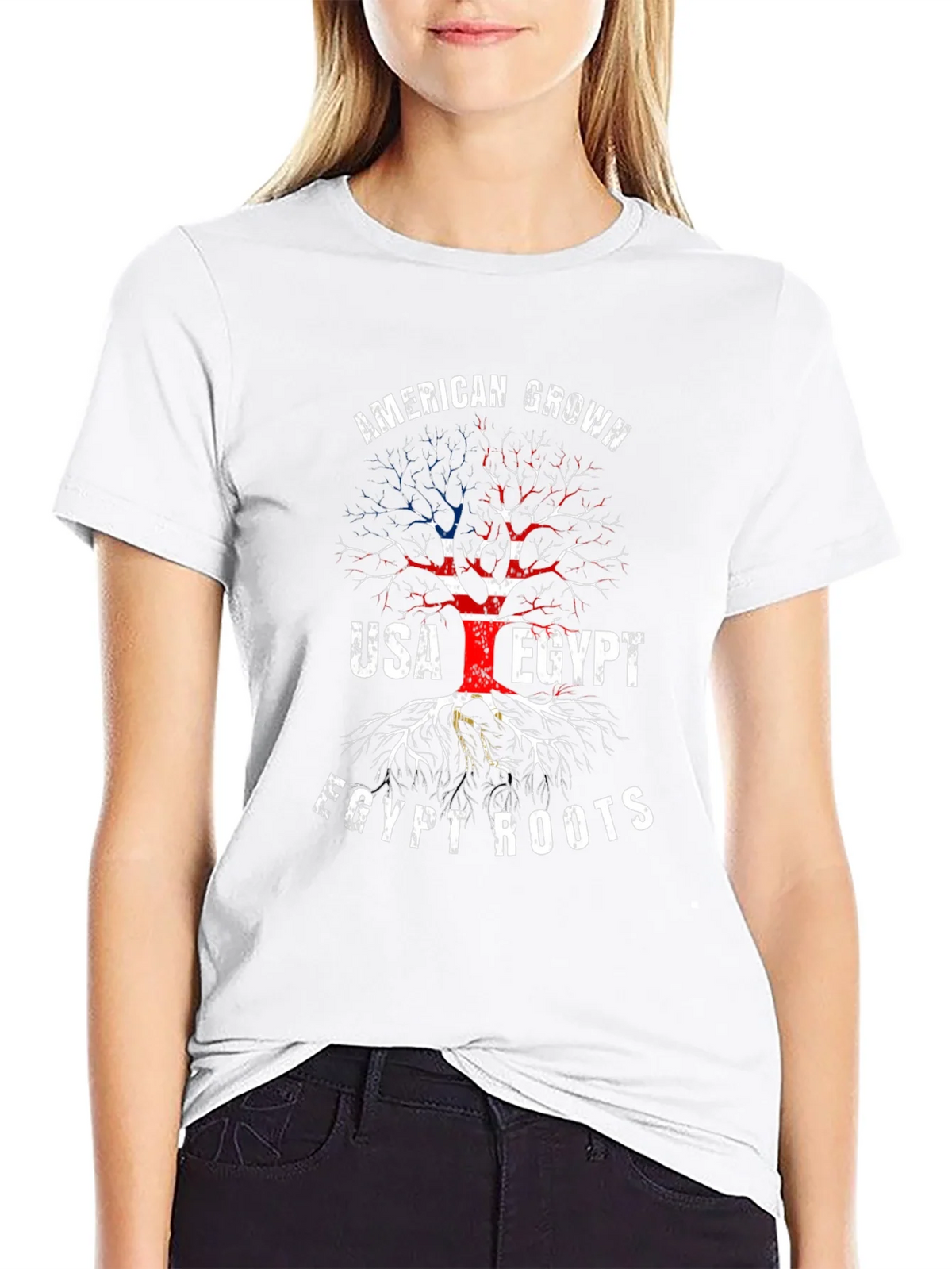 American Grown Egypt Roots Graphic T-Shirt product image 8