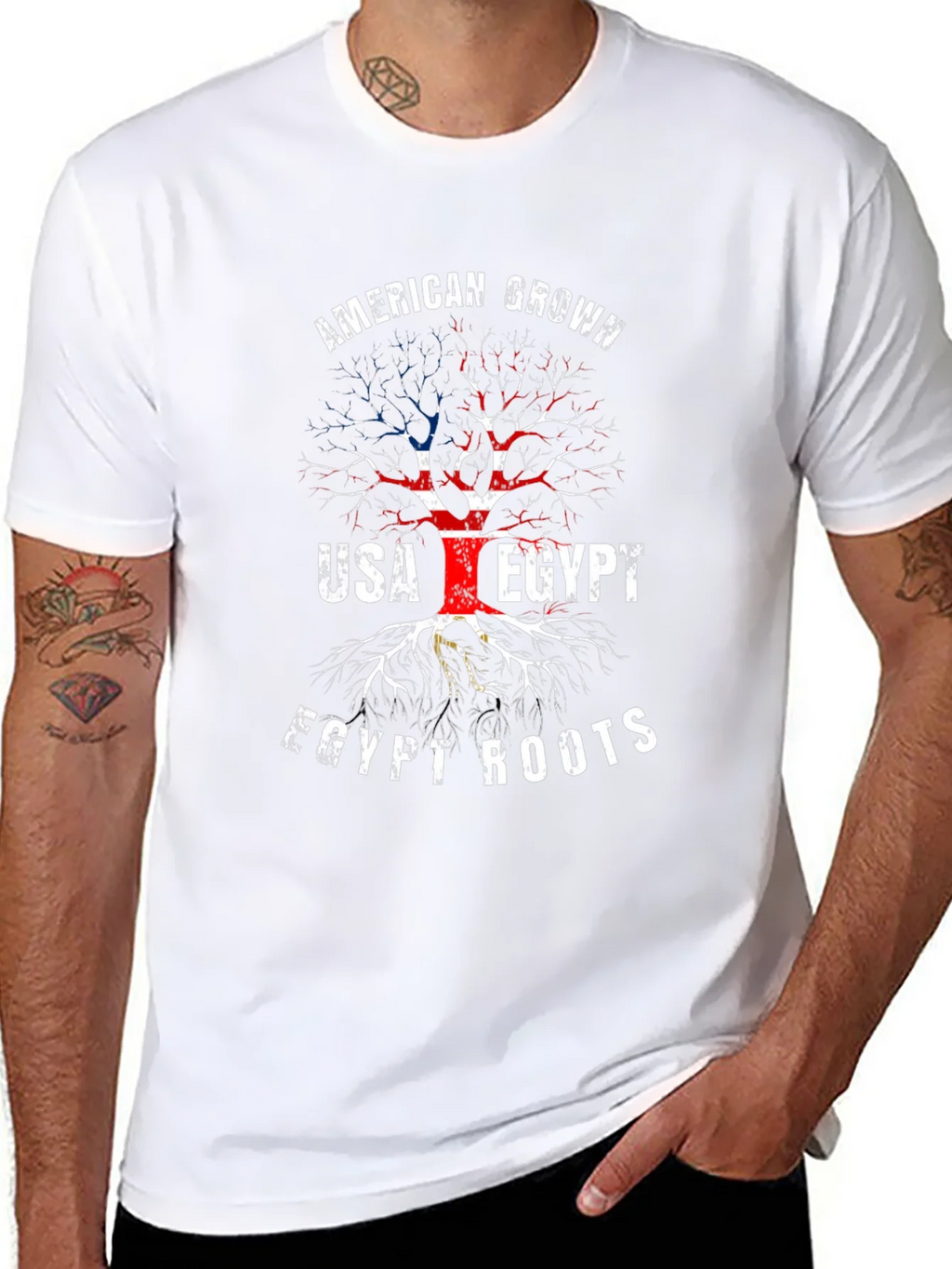 American Grown Egypt Roots Graphic T-Shirt product image 7