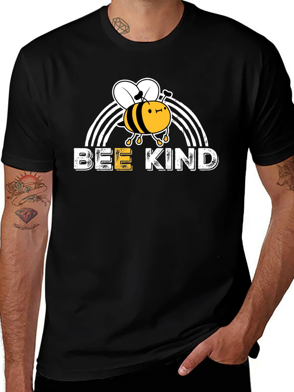 Bee Kind T-Shirt - Rainbow Graphic Tee product image 1