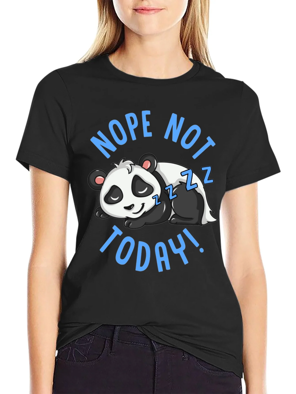 Nope Not Today Panda Graphic T-Shirt product image 2