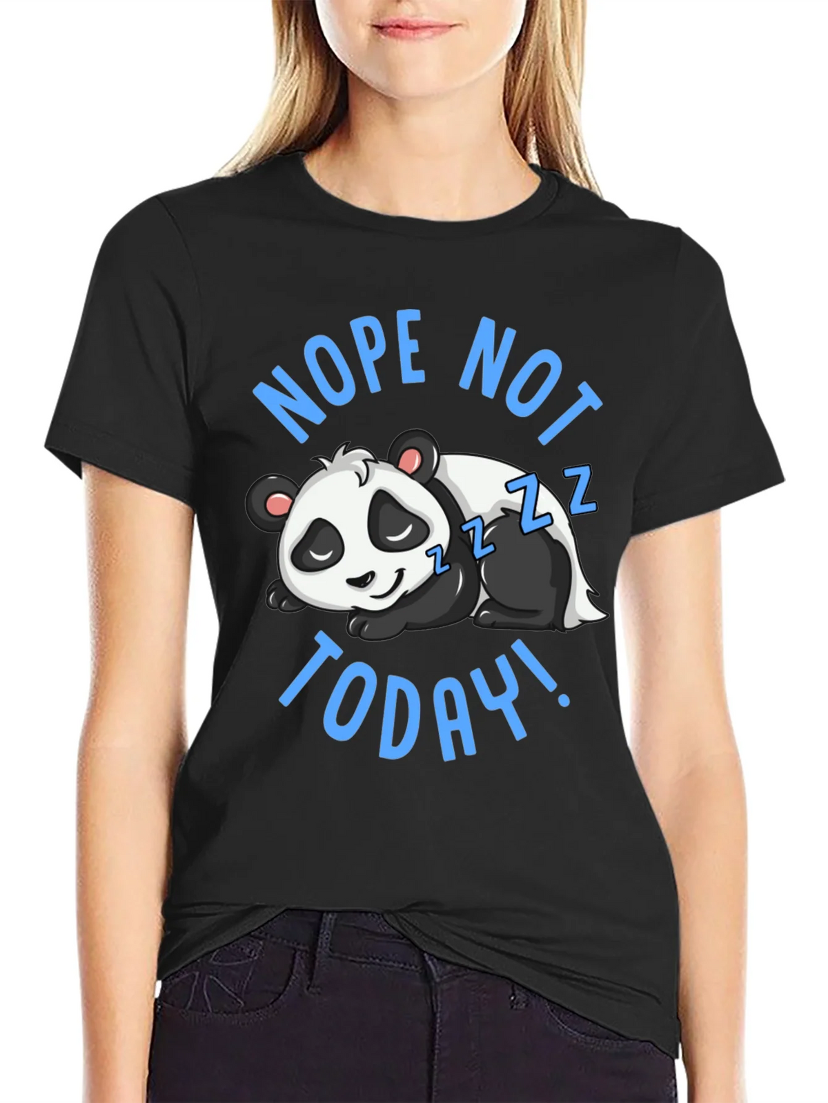 Nope Not Today Panda Graphic T-Shirt product image 2