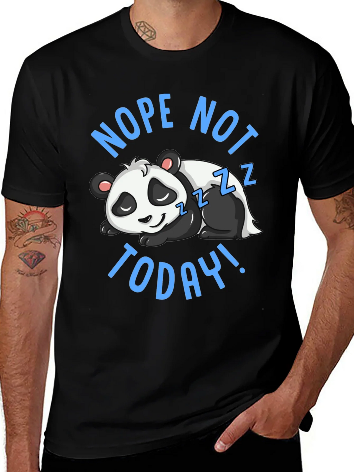 Nope Not Today Panda Graphic T-Shirt product image 1
