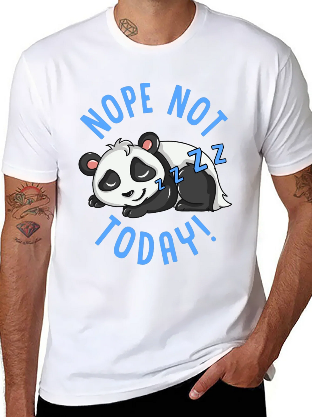 Nope Not Today Panda Graphic T-Shirt product image 7