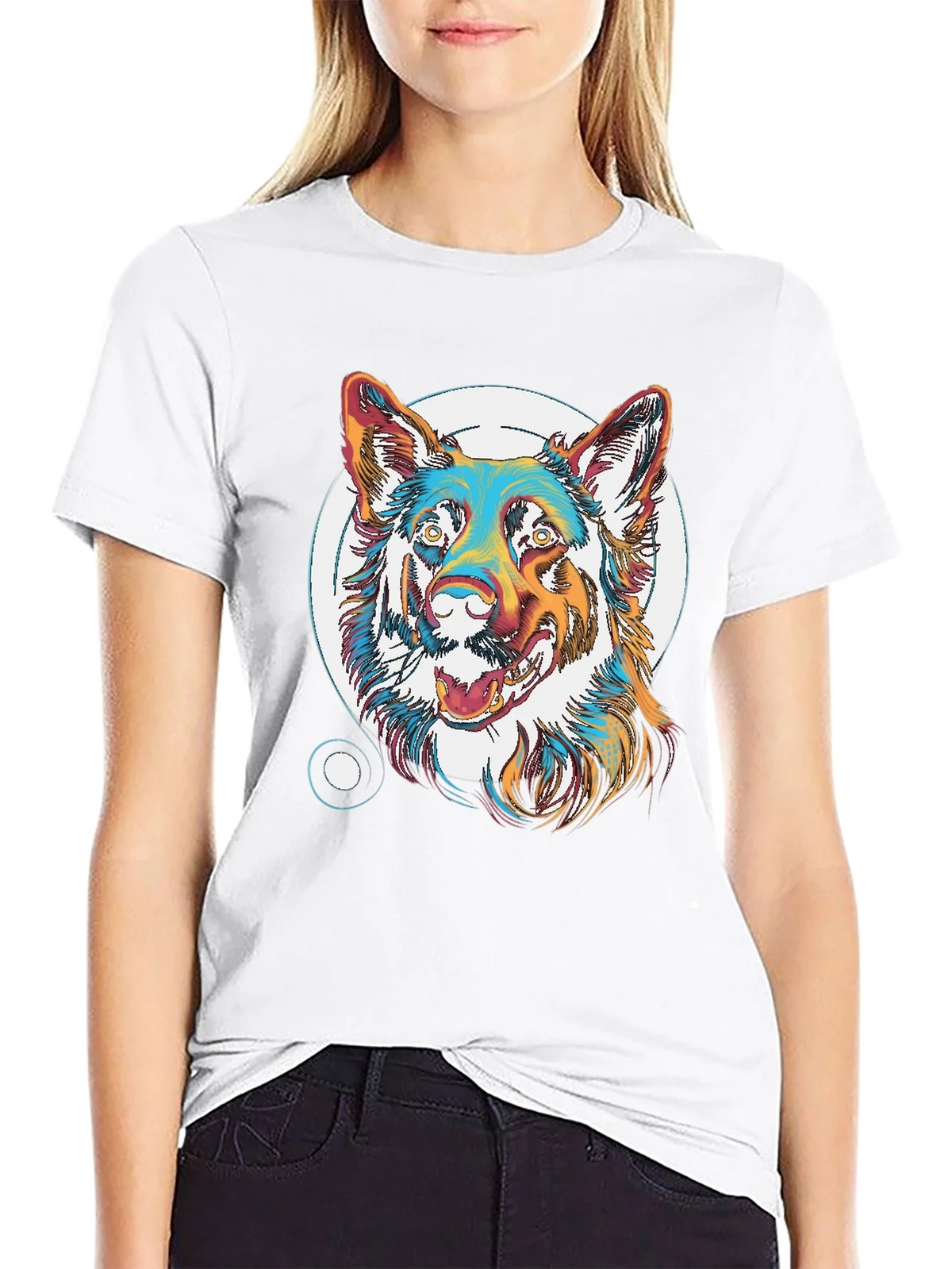 Cool Dog Graphic T-Shirt - Unisex Black Tee product image 8