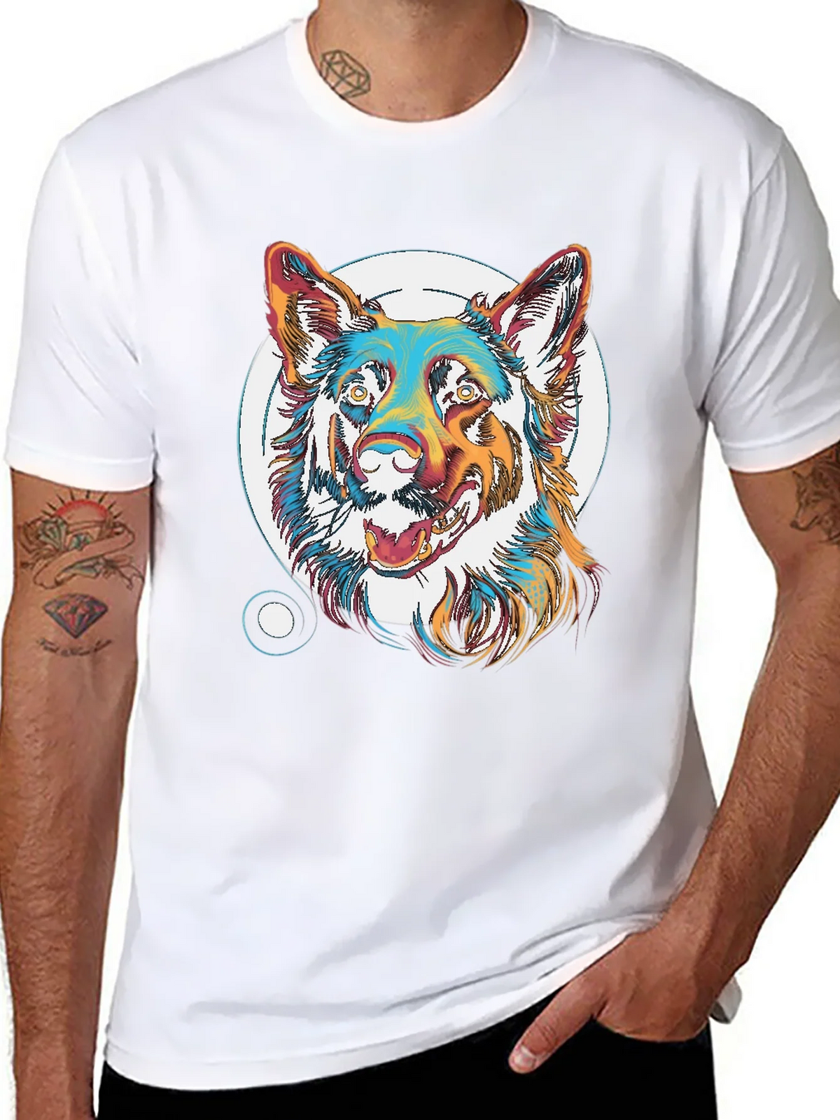 Cool Dog Graphic T-Shirt - Unisex Black Tee product image 7