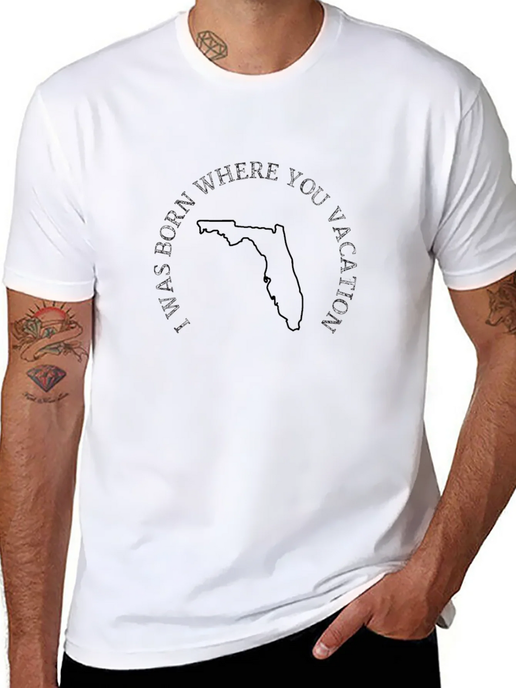 Florida Vacation T-Shirt - Black product image 7