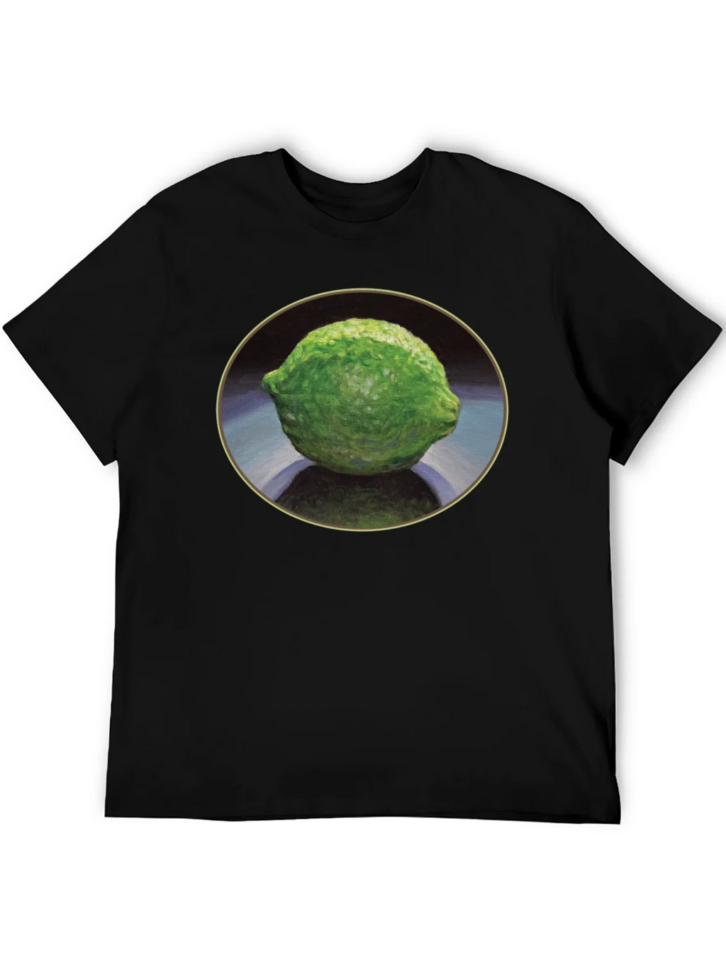 Lime Still Life Black T-Shirt product image 5