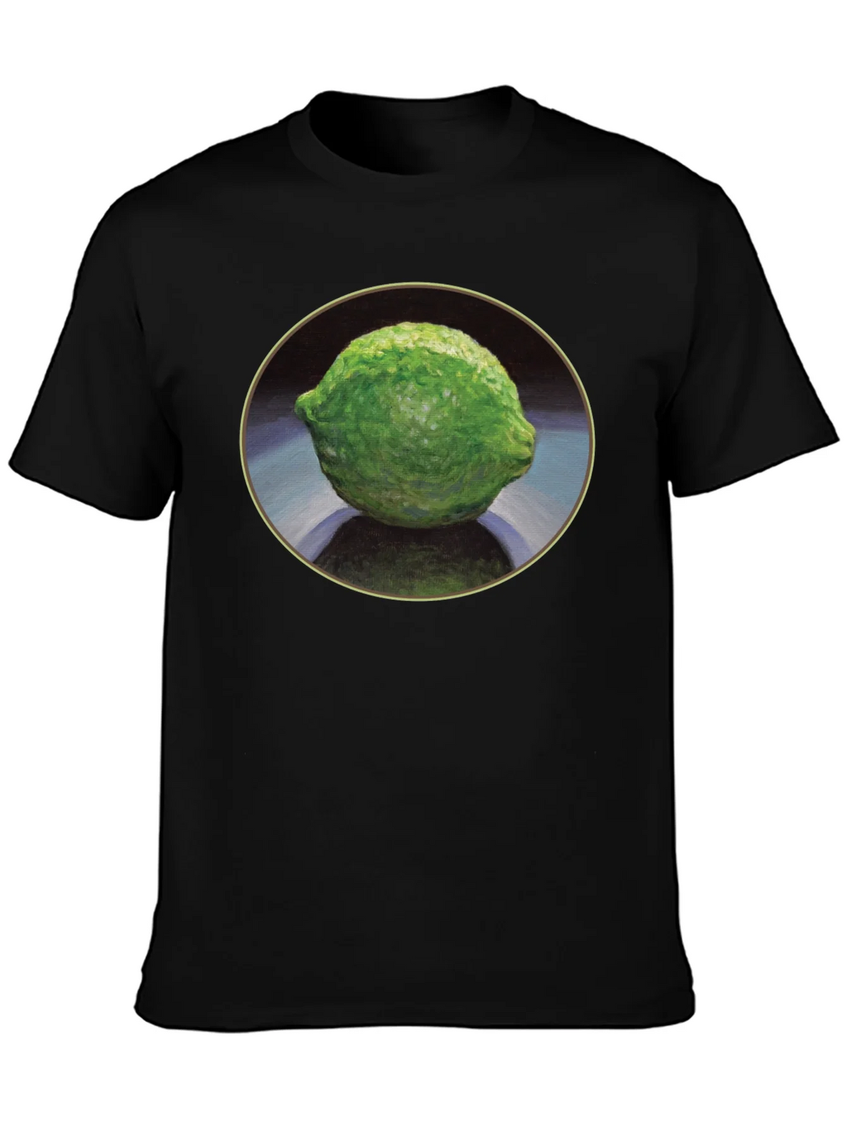 Lime Still Life Black T-Shirt product image 3