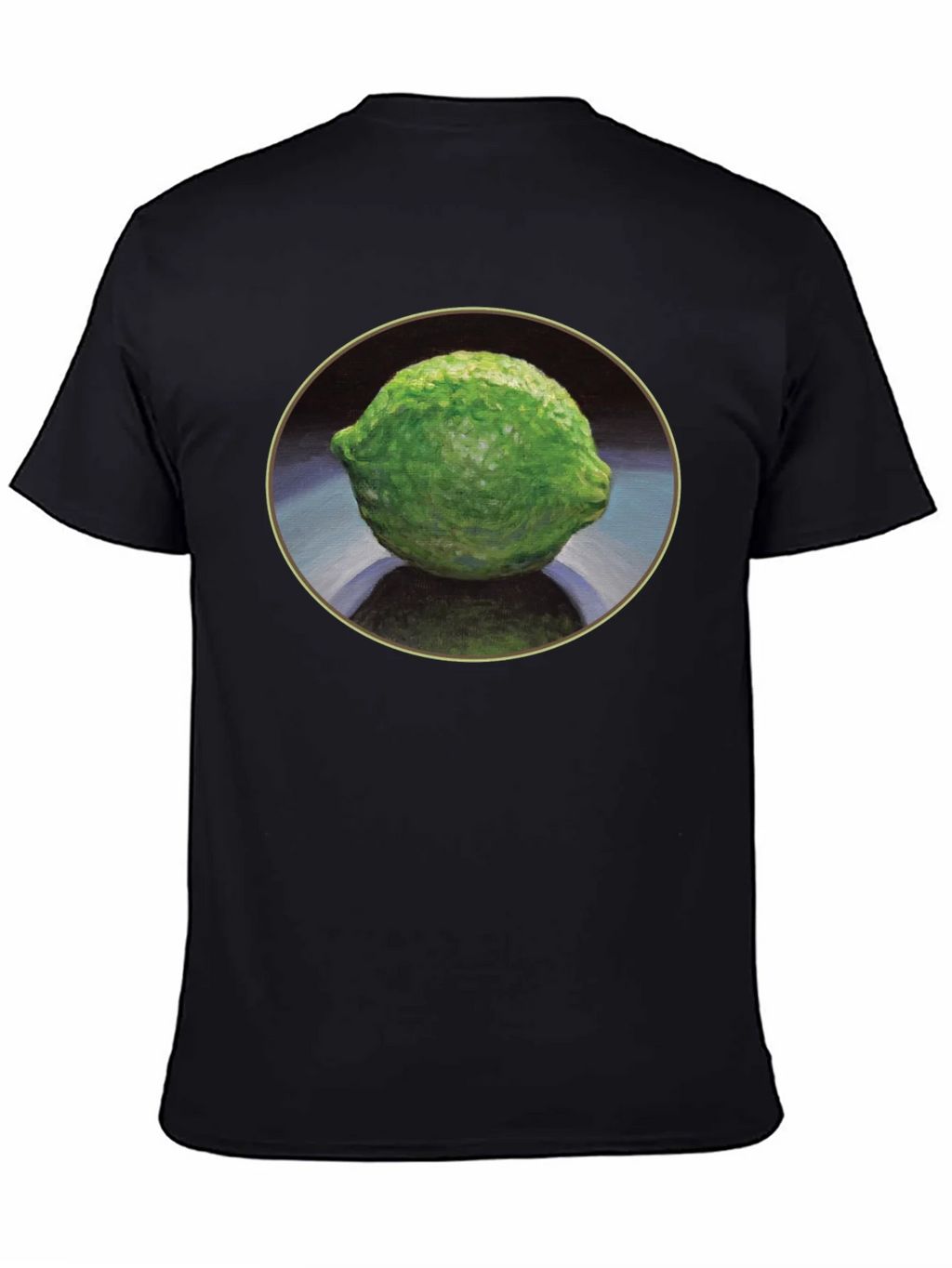 Lime Still Life Black T-Shirt product image 4