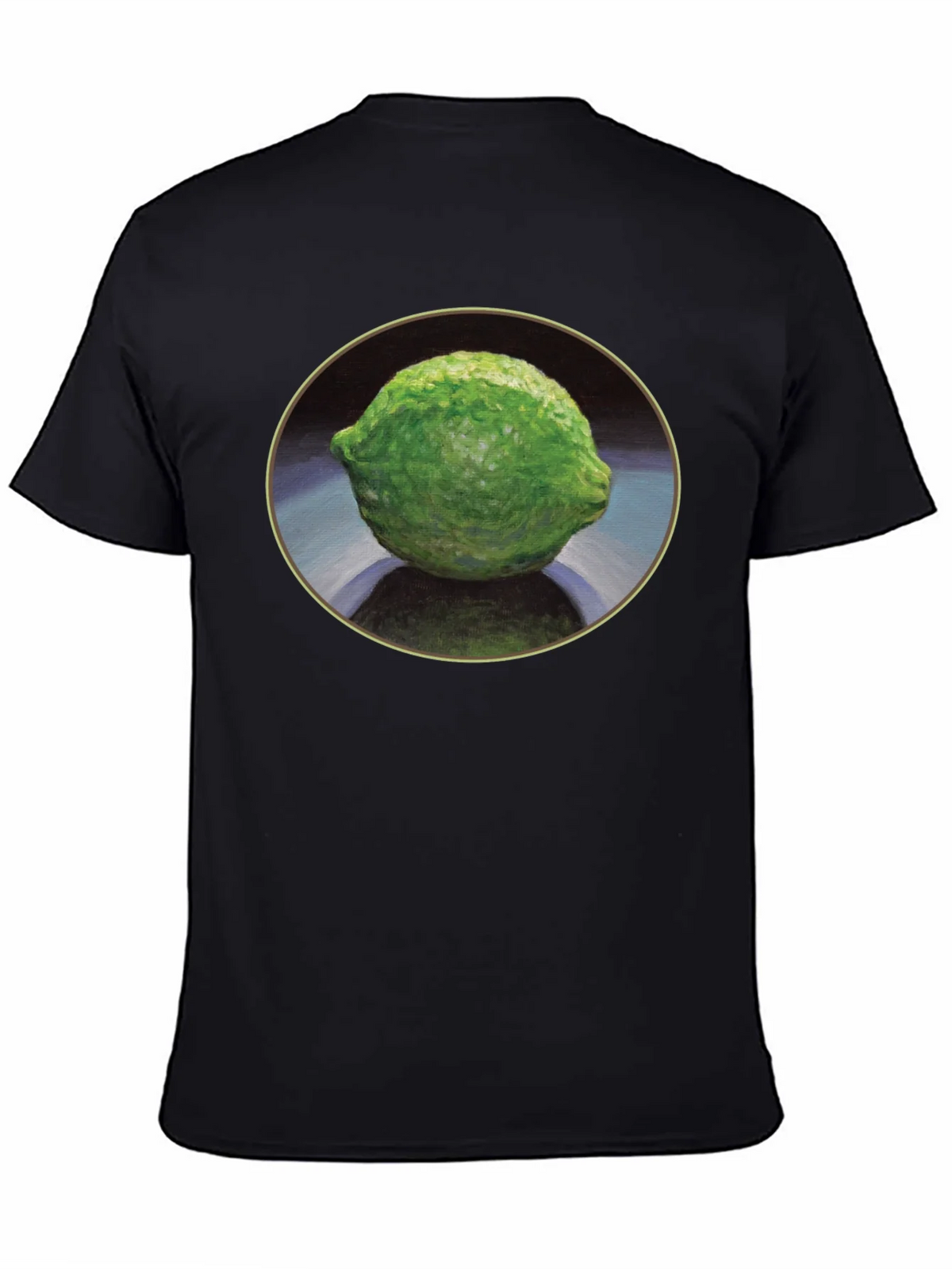 Lime Still Life Black T-Shirt product image 4