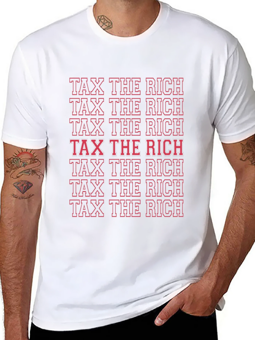 Tax The Rich Statement T-Shirt product image 7