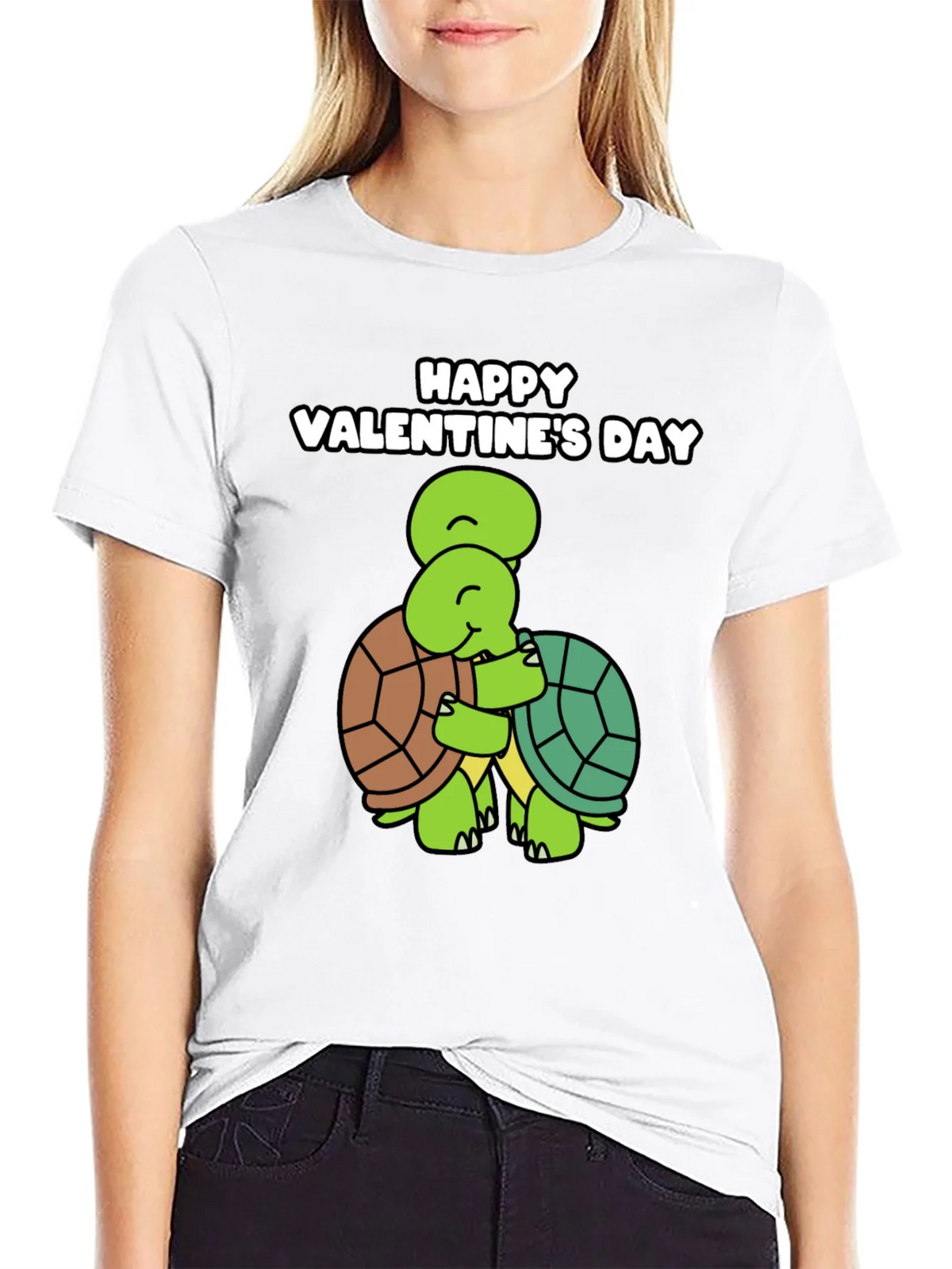 Valentines Day Turtle Hug Graphic Tee product image 8