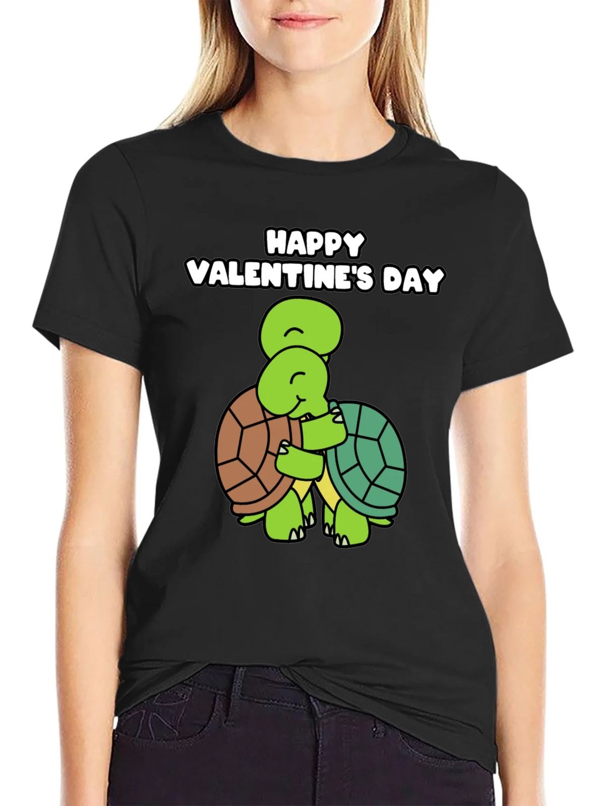 Valentines Day Turtle Hug Graphic Tee product image 2