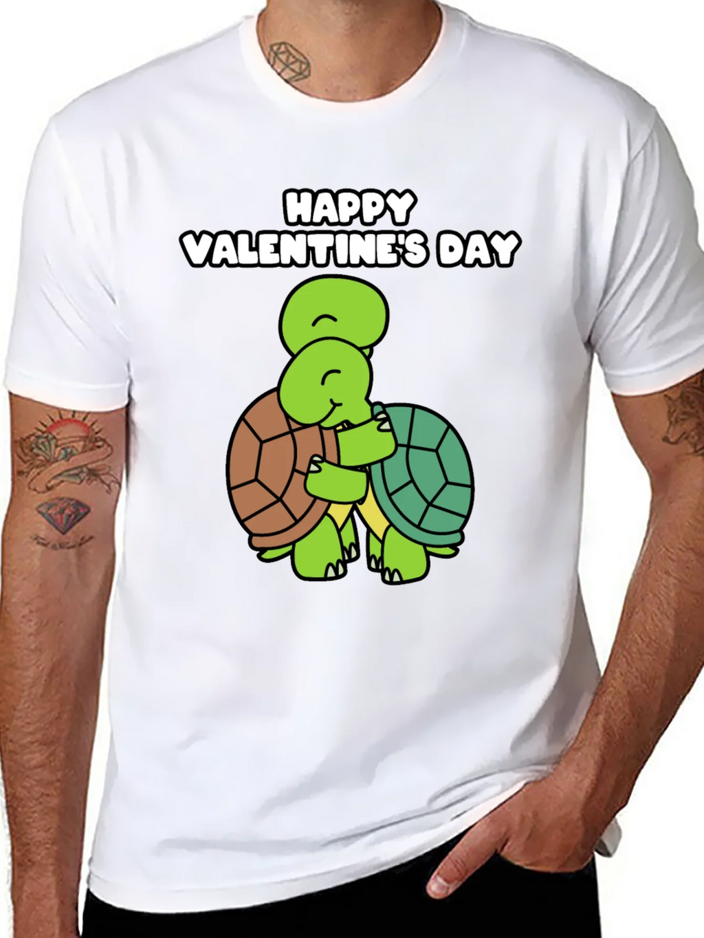 Valentines Day Turtle Hug Graphic Tee product image 7