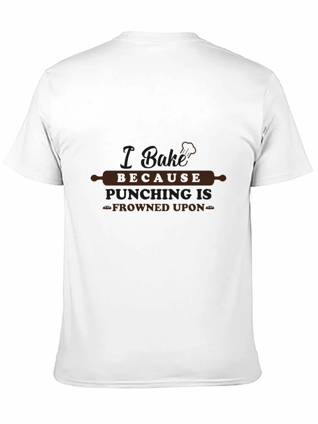 I Bake Because Punching Is Frowned Upon Black Tee product image 10
