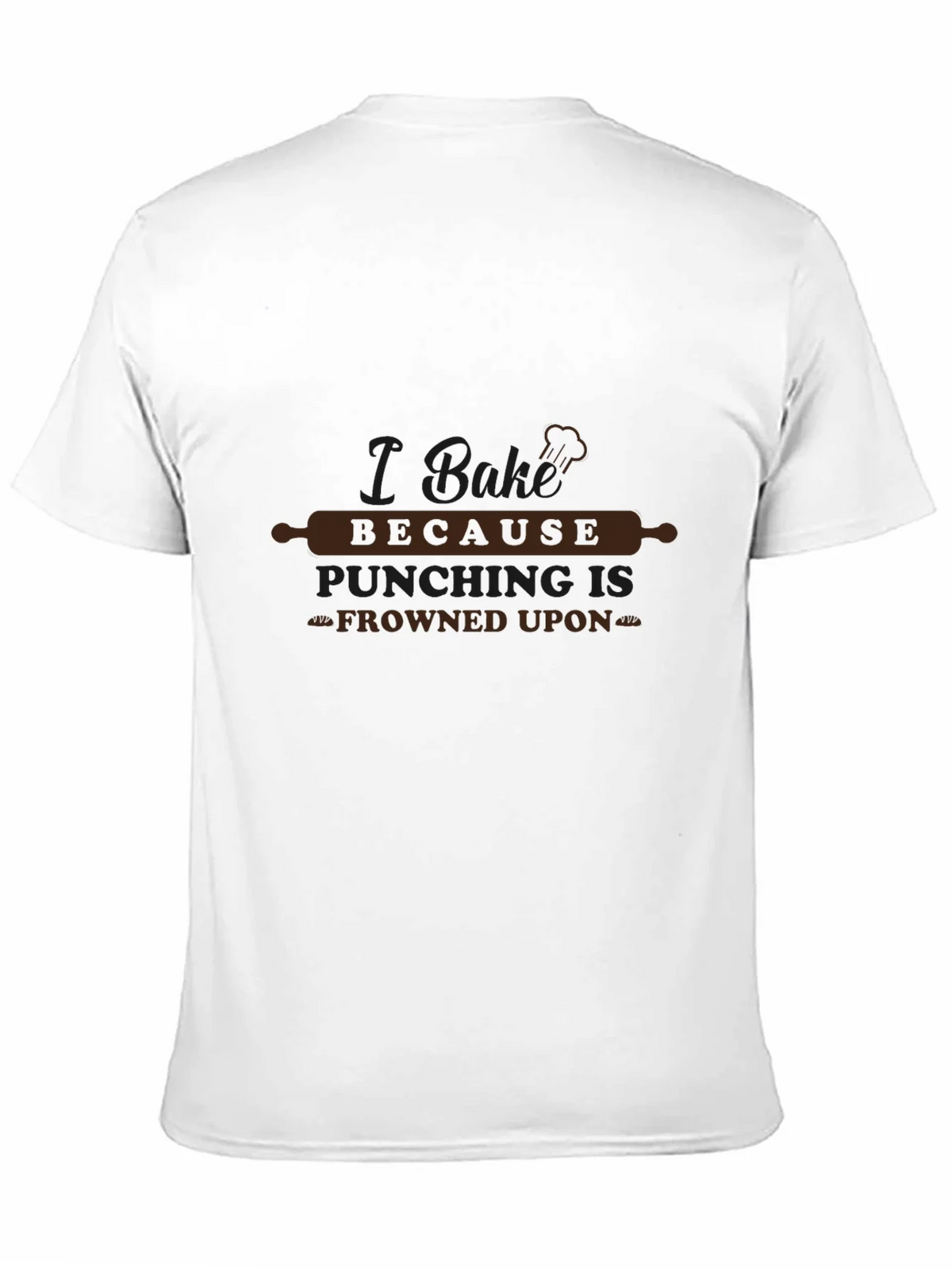 I Bake Because Punching Is Frowned Upon Black Tee product image 10