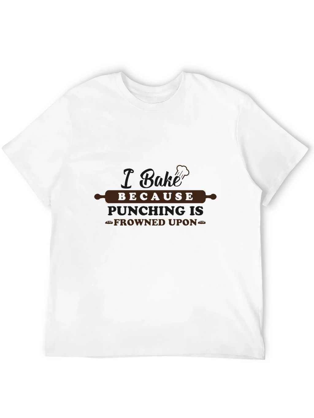 I Bake Because Punching Is Frowned Upon Black Tee product image 11