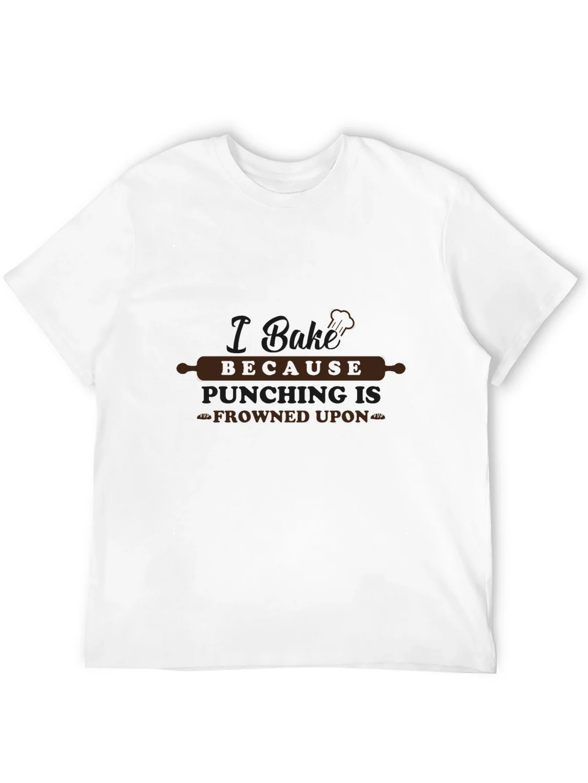 I Bake Because Punching Is Frowned Upon Black Tee product image 11