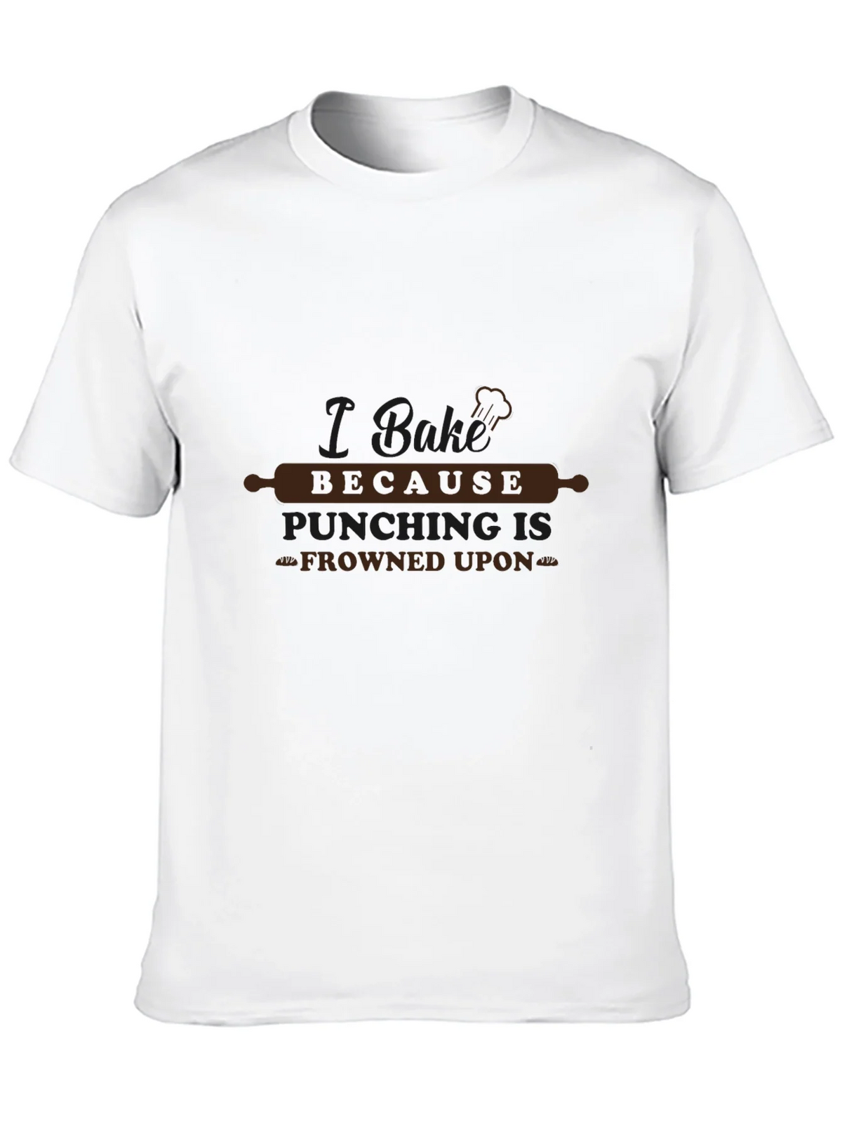 I Bake Because Punching Is Frowned Upon Black Tee product image 9