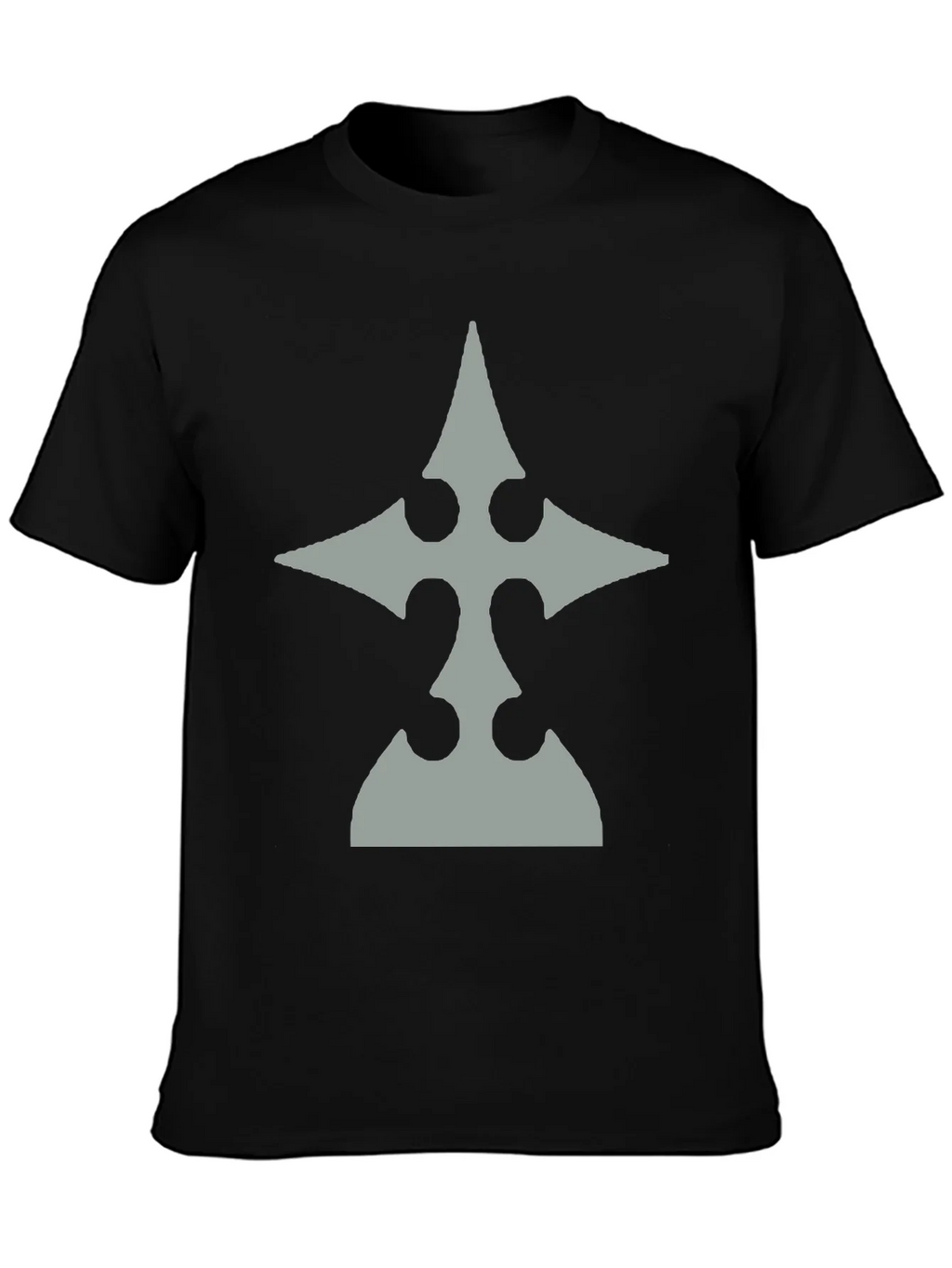 Mens Black T-Shirt with Gray Emblem product image 3