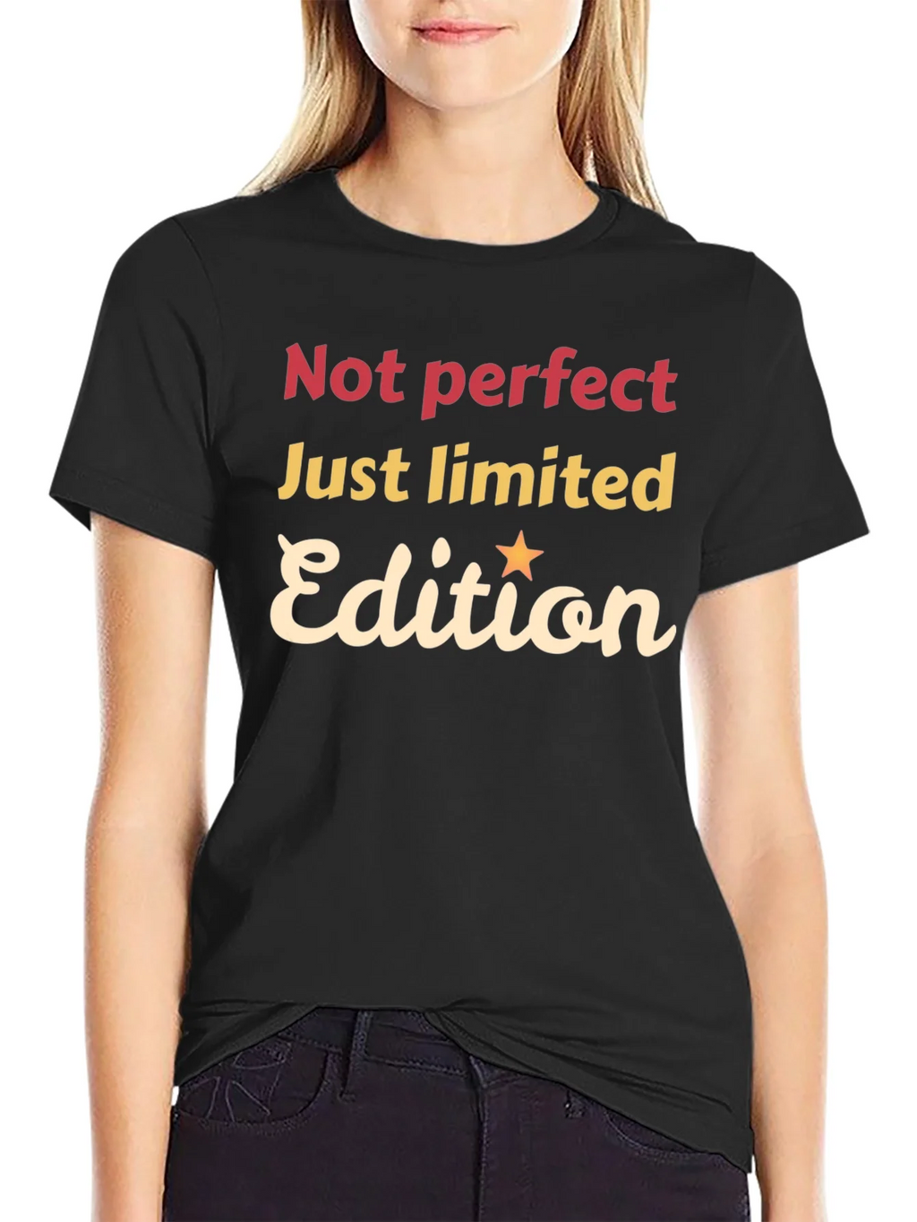 Not Perfect Just Limited Edition Black Graphic Tee product image 2