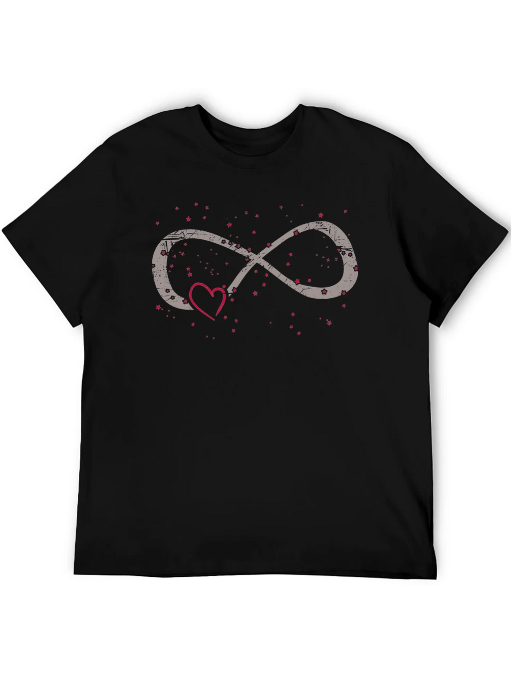 Infinity Love Heart Graphic Tee - Black Casual Shirt product image 5