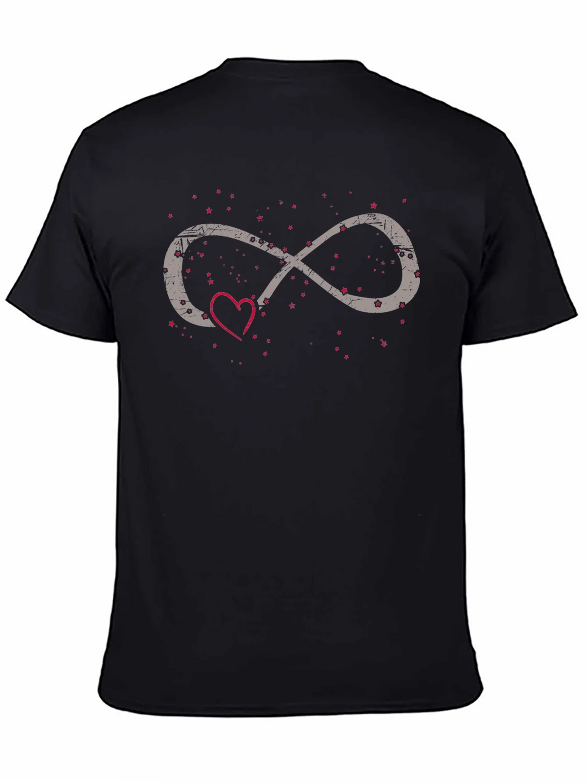 Infinity Love Heart Graphic Tee - Black Casual Shirt product image 4