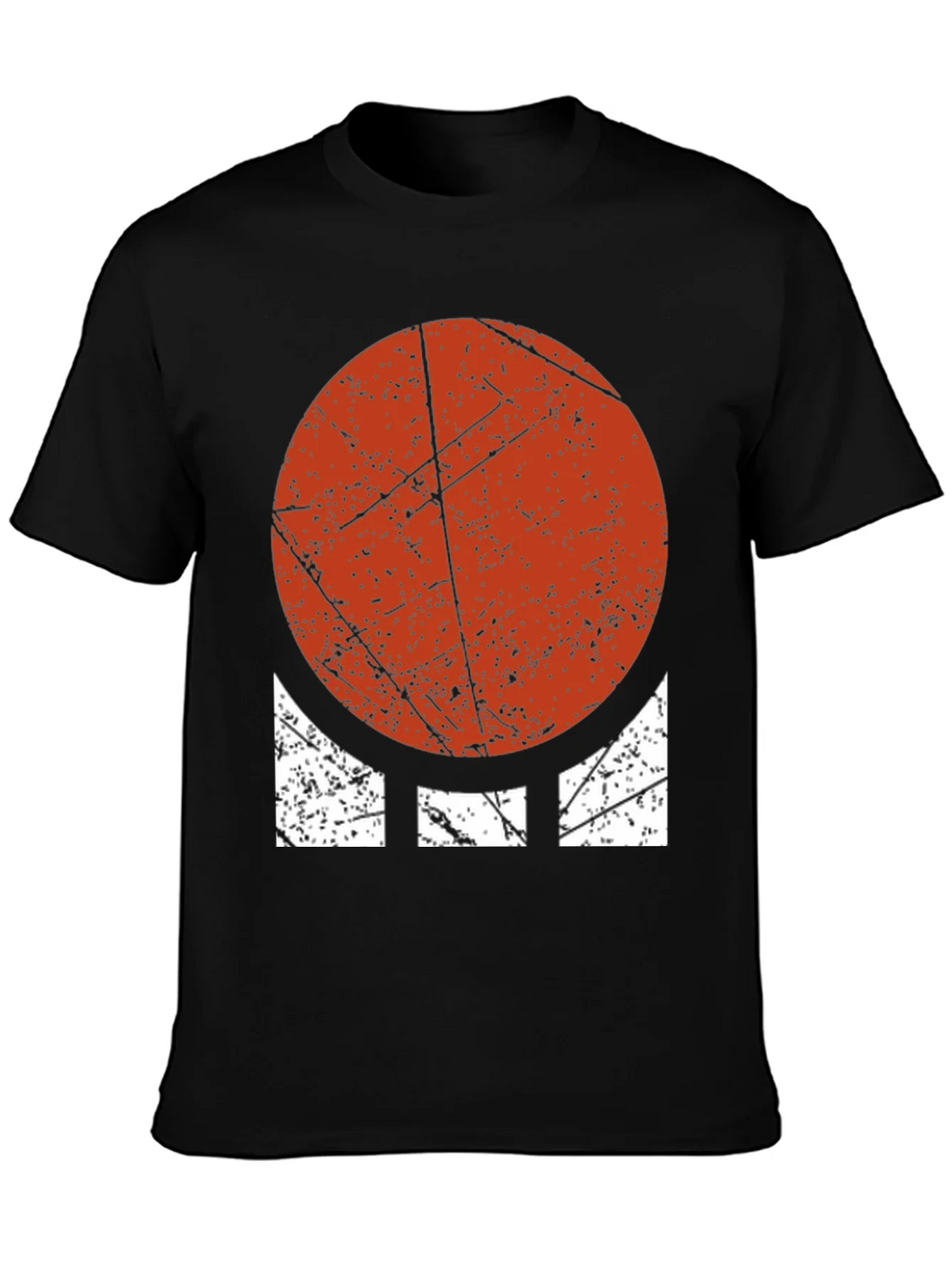 Distressed Geometric Graphic Tee - Bold Circle Design product image 3