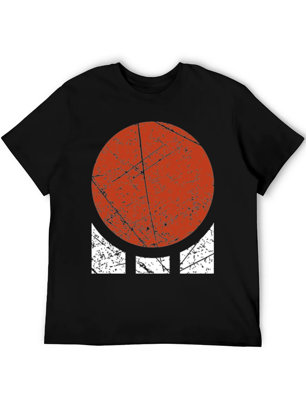 Distressed Geometric Graphic Tee - Bold Circle Design product image 5