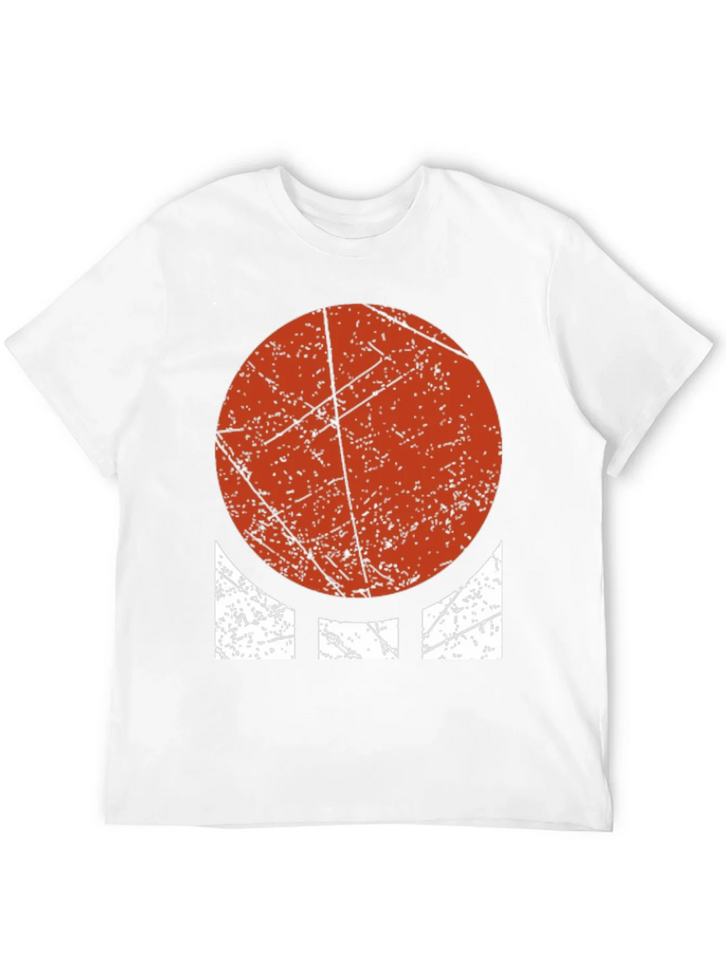 Distressed Geometric Graphic Tee - Bold Circle Design product image 8