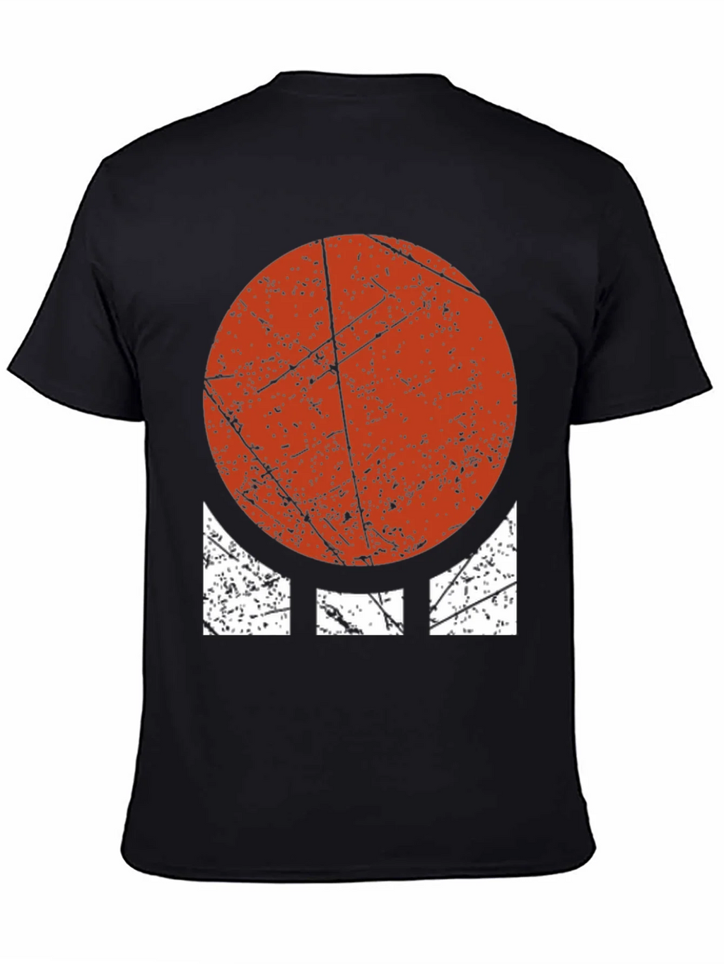 Distressed Geometric Graphic Tee - Bold Circle Design product image 4