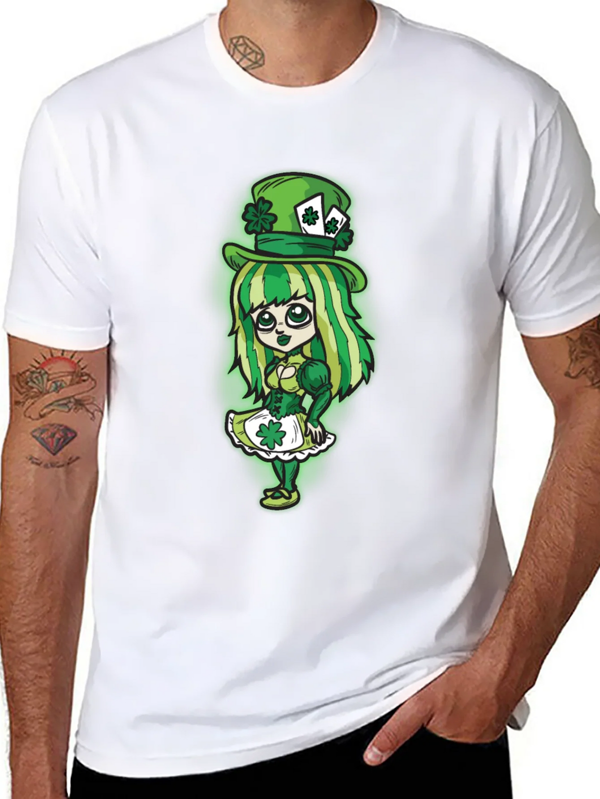 St. Patricks Day Leprechaun Girl Graphic Tee product image 5